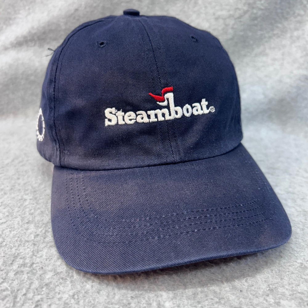 Steamboat Ski Resort Mens Navy Ahead Baseball Cap Powder Tested Adjustable OSFM
